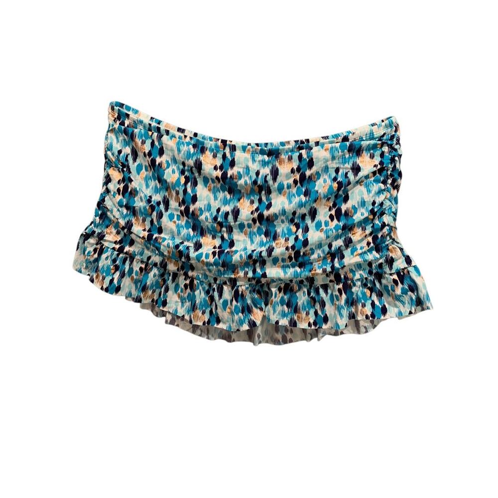 Size 20W La Blanca Womens New Sea Glass Ruffled Swim Skirt Plus Size